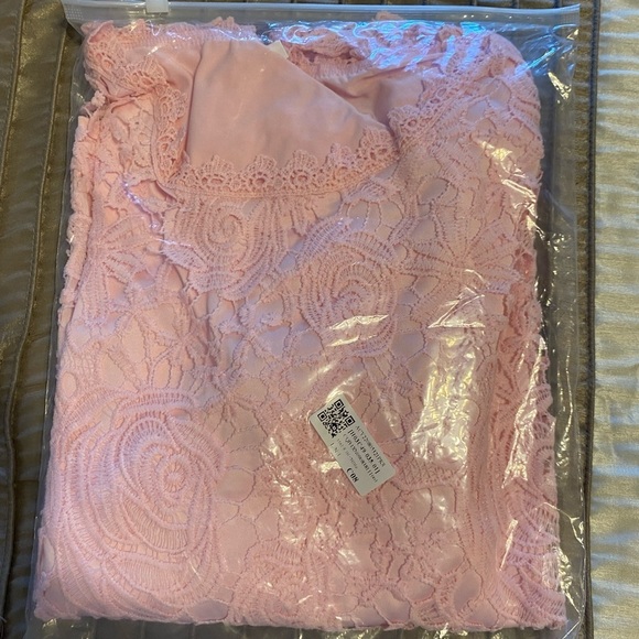 NEW-Cutout Floral Lace Crew Neck Blouse, Elegant Long Sleeve Blouse Spring-Fall - Picture 4 of 8